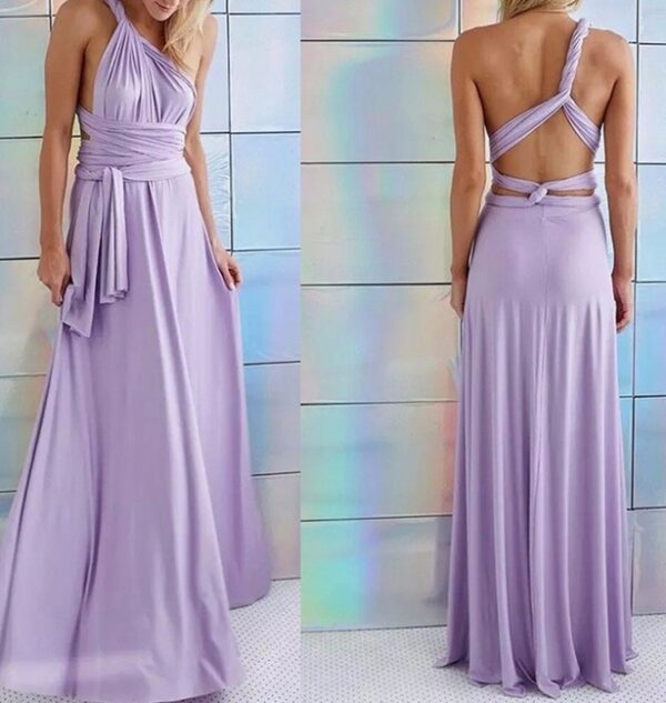 Multi-rope Crossover Backless Sexy Bandage Dress - Image 7