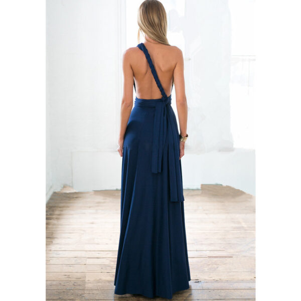 Multi-rope Crossover Backless Sexy Bandage Dress - Image 8