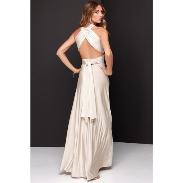 Multi-rope Crossover Backless Sexy Bandage Dress - Image 5